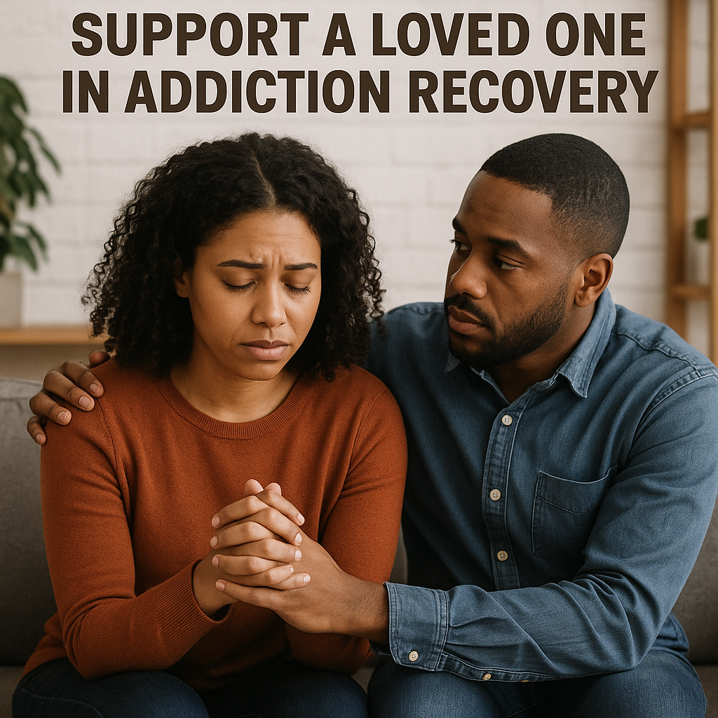 photo of a husband supporting wife in addiction recovery