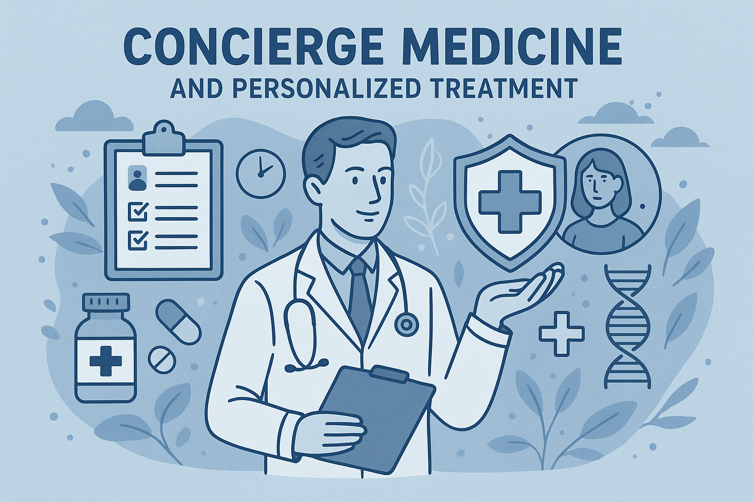 Illustration showing concierge medicine